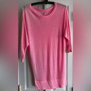 Lilly Pulitzer Pink Linen Oversized Top